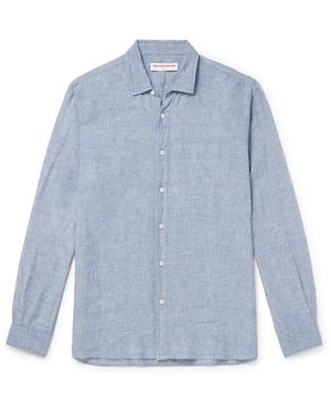 Orlebar Brown Justin Linen-chambray Shirt - Blue
