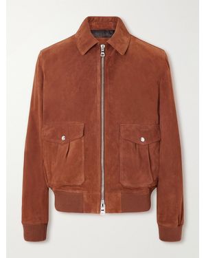 MR P. Suede Blouson Jacket - Brown