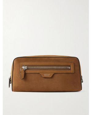Tom Ford Nubuck Washbag - Brown