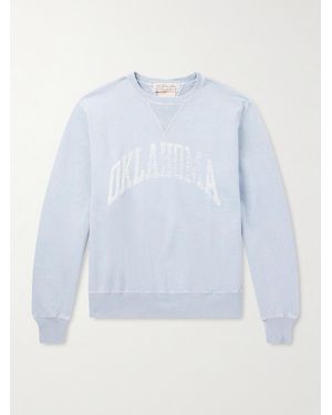 Remi Relief Oklahoma Printed Cotton-Jersey Sweatshirt - Blue