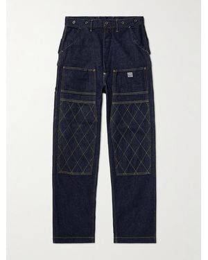 Kapital Lumber Straight-Leg Panelled Jeans - Blue