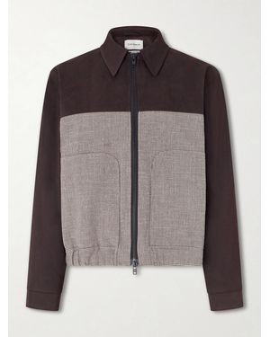 Oliver Spencer Bembridge Twill And Seersucker Blouson Jacket - Brown