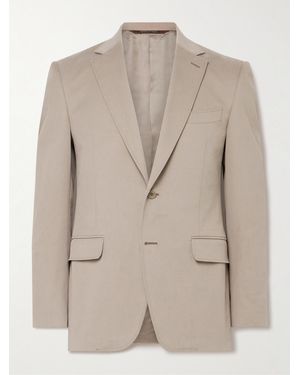 Canali Cotton-Blend Twill Suit Jacket - Natural