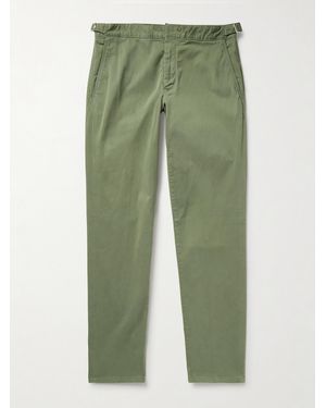 Orlebar Brown Fallon Slim-Fit Straight-Leg Organic Cotton-Blend Twill Trousers - Green