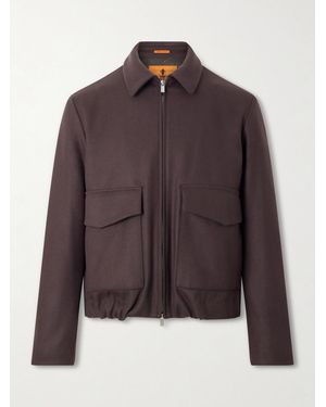 Barena Wool-blend Felt Blouson Jacket - Brown