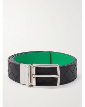 Bottega Veneta 3.5Cm Reversible Intrecciato Leather Belt - Green