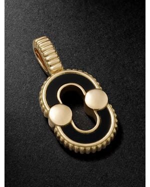 Viltier Magnetic 18-Karat, Onyx And Mother-Of-Pearl Pendant - Black