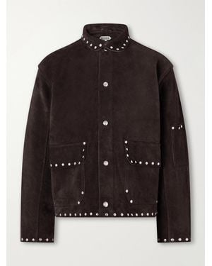 Bode Studded Suede Jacket - Black