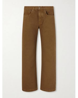 Massimo Alba Oceano Straight-Leg Cotton Trousers - Natural