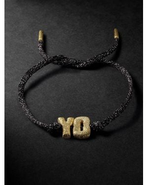 Carolina Bucci Forte And Lurex Cord Bracelet - Black