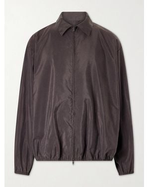 Ssstein Silk-blend Satin Bomber Jacket - Brown
