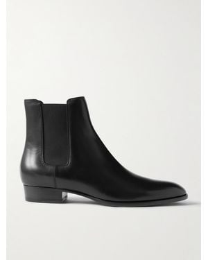 Saint Laurent Wyatt Chelsea Boots aus Leder - Schwarz