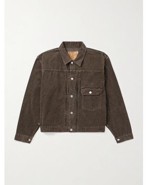 Remi Relief Cotton-Corduroy Trucker Jacket - Brown