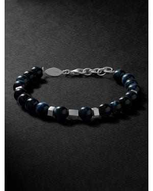 Jacquie Aiche Sterling Silver Obsidian Beaded Bracelet - Black