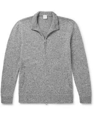 Eleventy Wool-Blend Zip-Up Cardigan - Gray