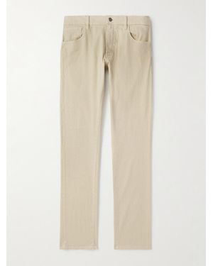 Ralph Lauren Slim-leg Twill Trousers - Natural