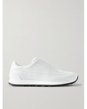 John Lobb Lift Leather Slip-On Sneakers - White