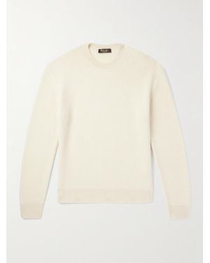 Loro Piana Fobello Ribbed Cashmere Jumper - Natural
