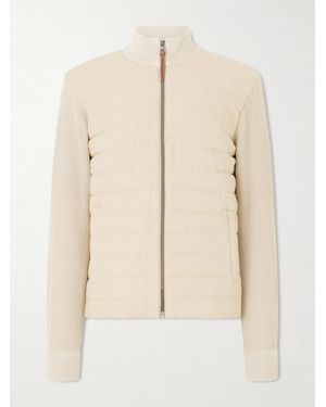 Polo Ralph Lauren Logo-Appliquéd Quilted Linen Zip-Up Jumper - Natural