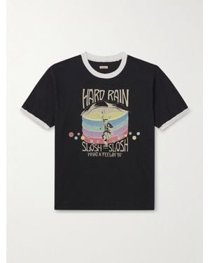 Kapital Hard Rain Sundance Printed Cotton-Jersey T-Shirt - Black