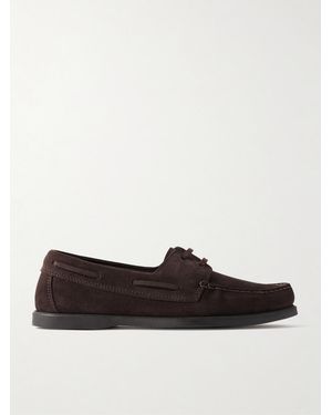 Morjas Suede Boat Shoes - Weiß
