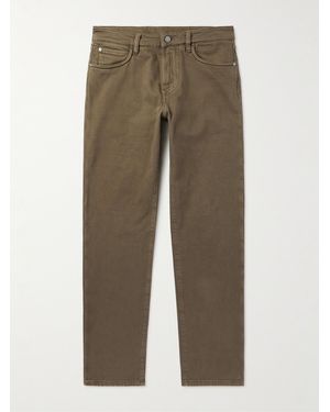 Loro Piana Quarona Slim-Fit Stretch-Cotton Twill Trousers - Natural