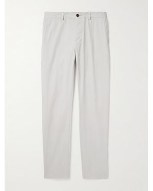 Sid Mashburn Field gerade geschnittene Hose aus Baumwoll-Twill in Stückfärbung - Weiß
