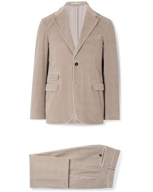 Massimo Alba Sloop Cotton-Corduroy Suit - Gray