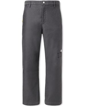 Enfants Riches Deprimes Swiss Auto Dicky Straight-Leg Distressed Cotton-Drill Pants - Gray