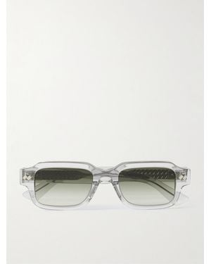 Bottega Veneta Intrecciato Square-frame Recycled-acetate Sunglasses - Natural
