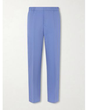 Paul Smith Straight-Leg Cotton, Linen And Lyocell-Blend Trousers - Blue