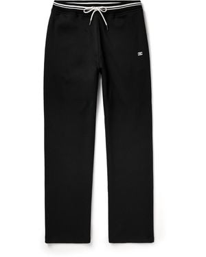 Celine Straight-Leg Striped Jersey Sweatpants - Black