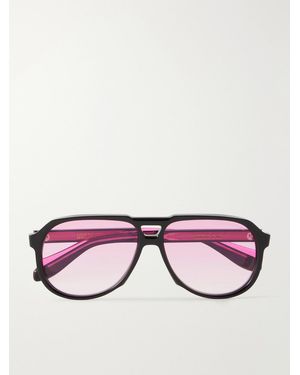Cutler and Gross Aviator-style Acetate Sunglasses - Pink