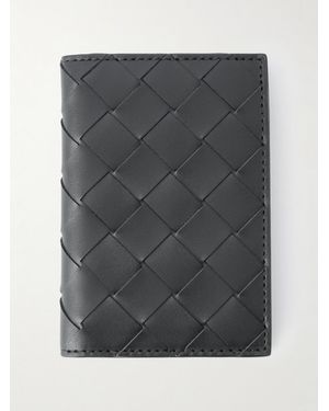 Bottega Veneta Intrecciato Leather Bifold Cardholder - Grey