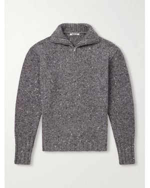 AURALEE Wool Half-Zip Jumper - Grey
