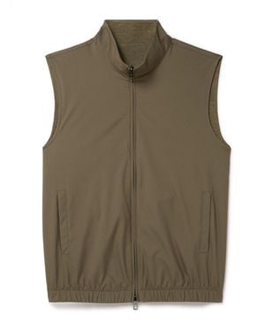 Loro Piana Slim-Fit Reversible Storm System Shell And Super Wish Virgin Wool Gilet - Green