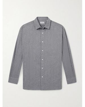 Charvet Herringbone Cotton Shirt - Grey