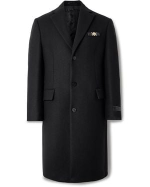 Versace Virgin Wool Overcoat - Black