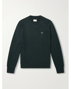 Aimé Leon Dore Logo-Embroidered Cotton Sweater - Grün