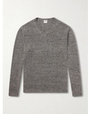 Massimo Alba Leo Knitted Linen Jumper - Grey
