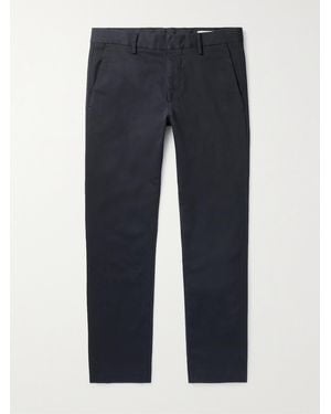 NN07 Theo Stretch Organic Cotton-Twill Chinos - Blue