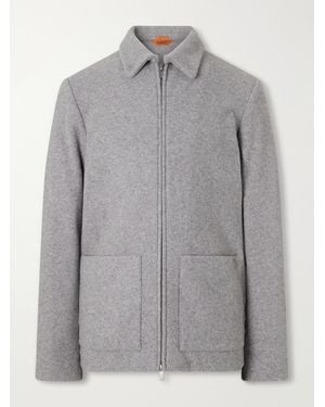 Barena Cotton-Blend Felt Overshirt - Grau