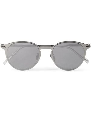 Dior Diorblacksuit R8U Round-Frame-Tone Mirrored Sunglasses - Gray