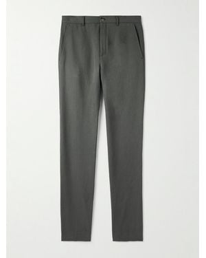 Loro Piana Harper Straight-Leg Linen-Twill Trousers - Grey