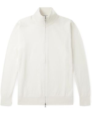 Ghiaia Cashmere Zip-Up Sweater - White