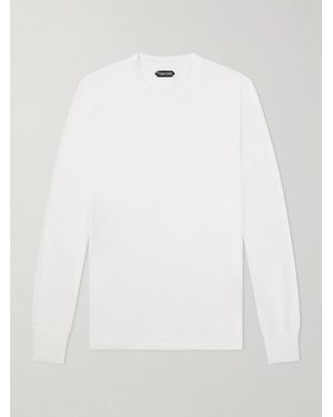 Tom Ford Lyocell And Cotton-Blend Jersey T-Shirt - White