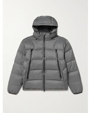 FRIZMWORKS Altavia Quilted Nylon Hooded Down Jacket - Grey