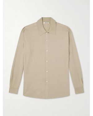 AURALEE Knitted Silk Shirt - Natural
