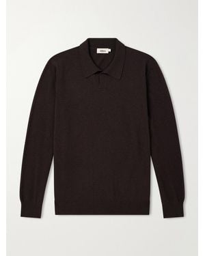 Altea Virgin Wool Polo Sweater - Schwarz