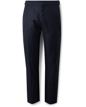 Tom Ford Dyllan Slim-Fit Pinstriped Wool-Twill Suit Pants - Blue